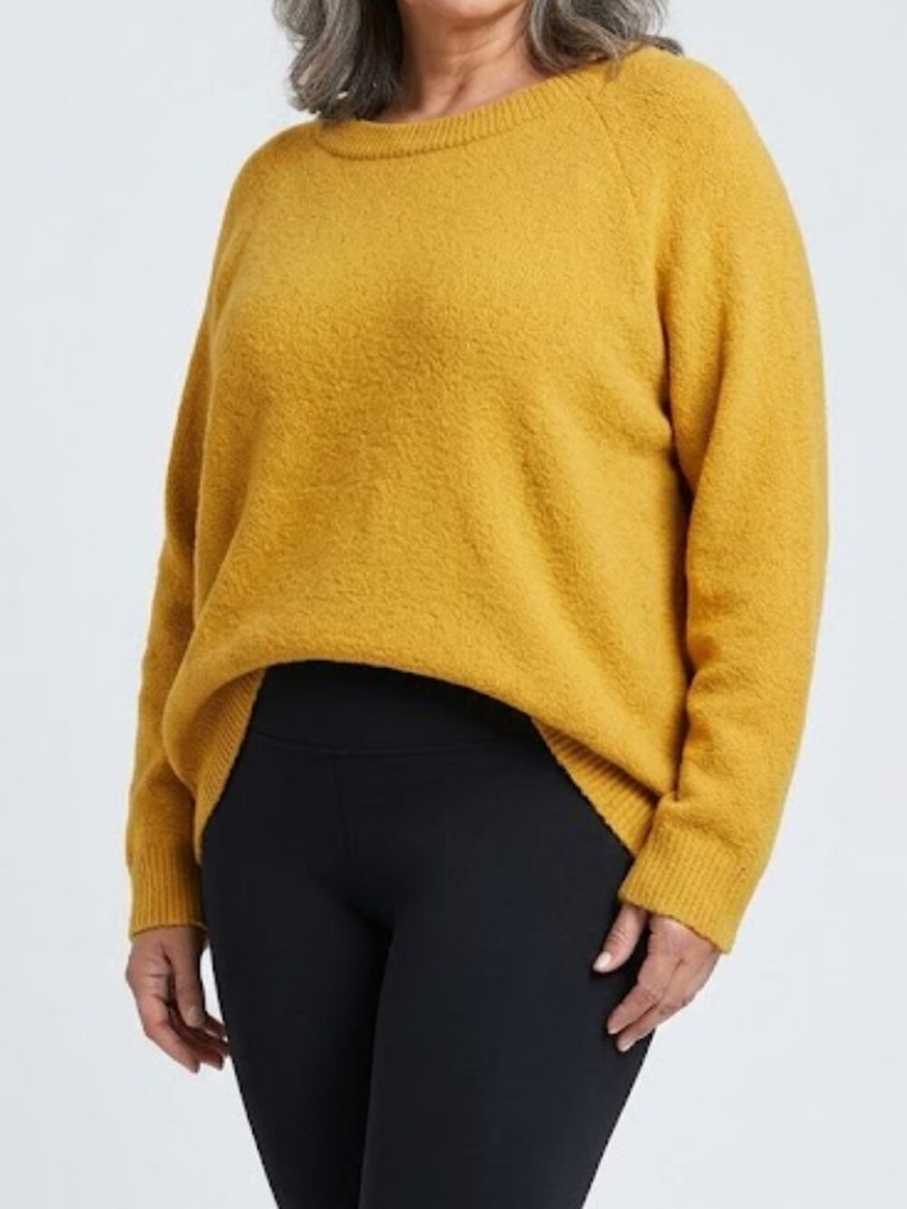 Philosophy Mustard Yellow Chunky Textured Slouchy Scoop Neck Sweater - Size XL